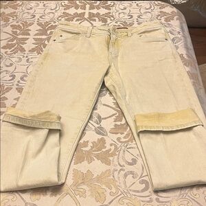 Pilcro Women’s Boyfriend Straight light yellow Jeans